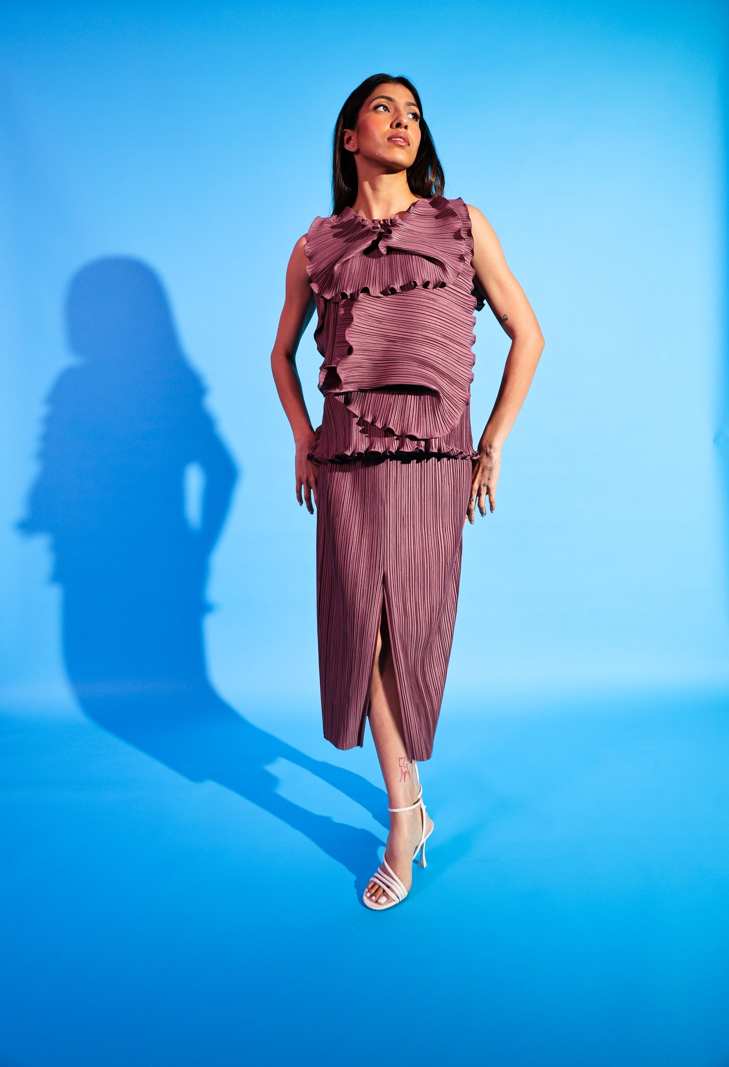 Ruffle pleat top