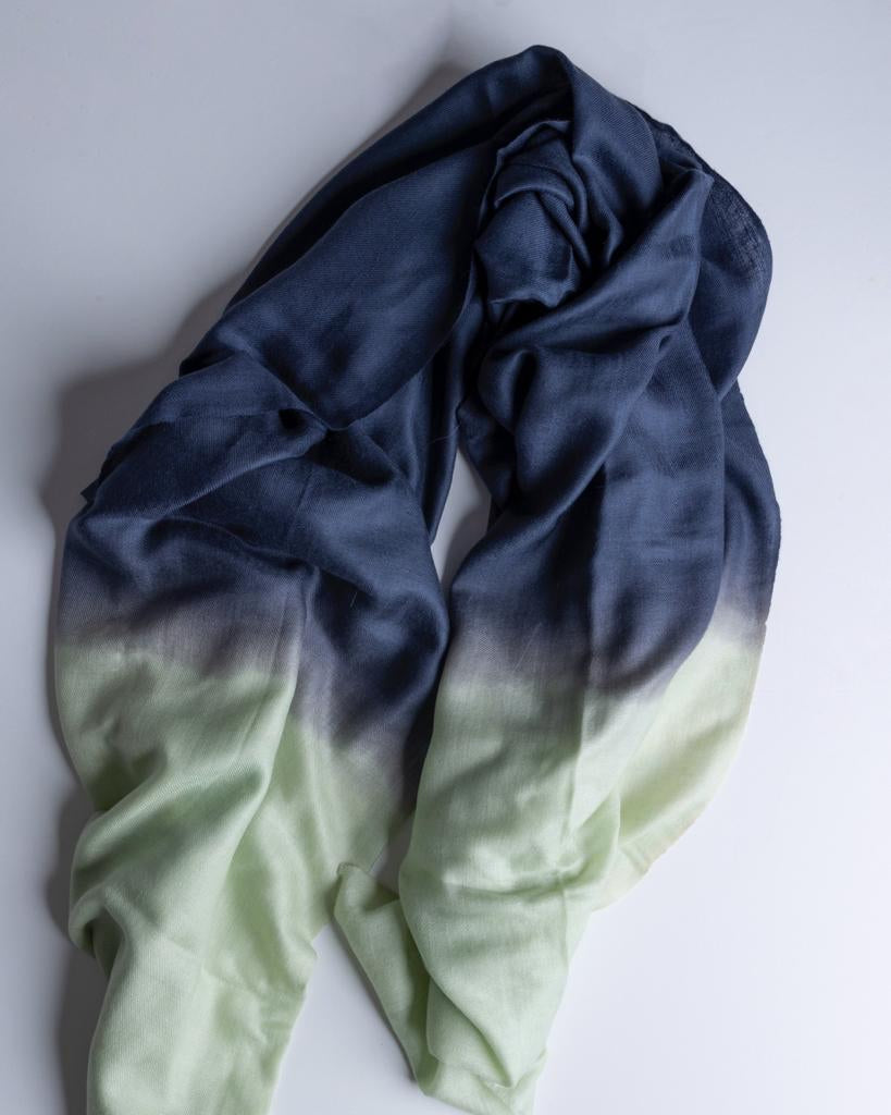 Minty Dip Dye Pashmina
