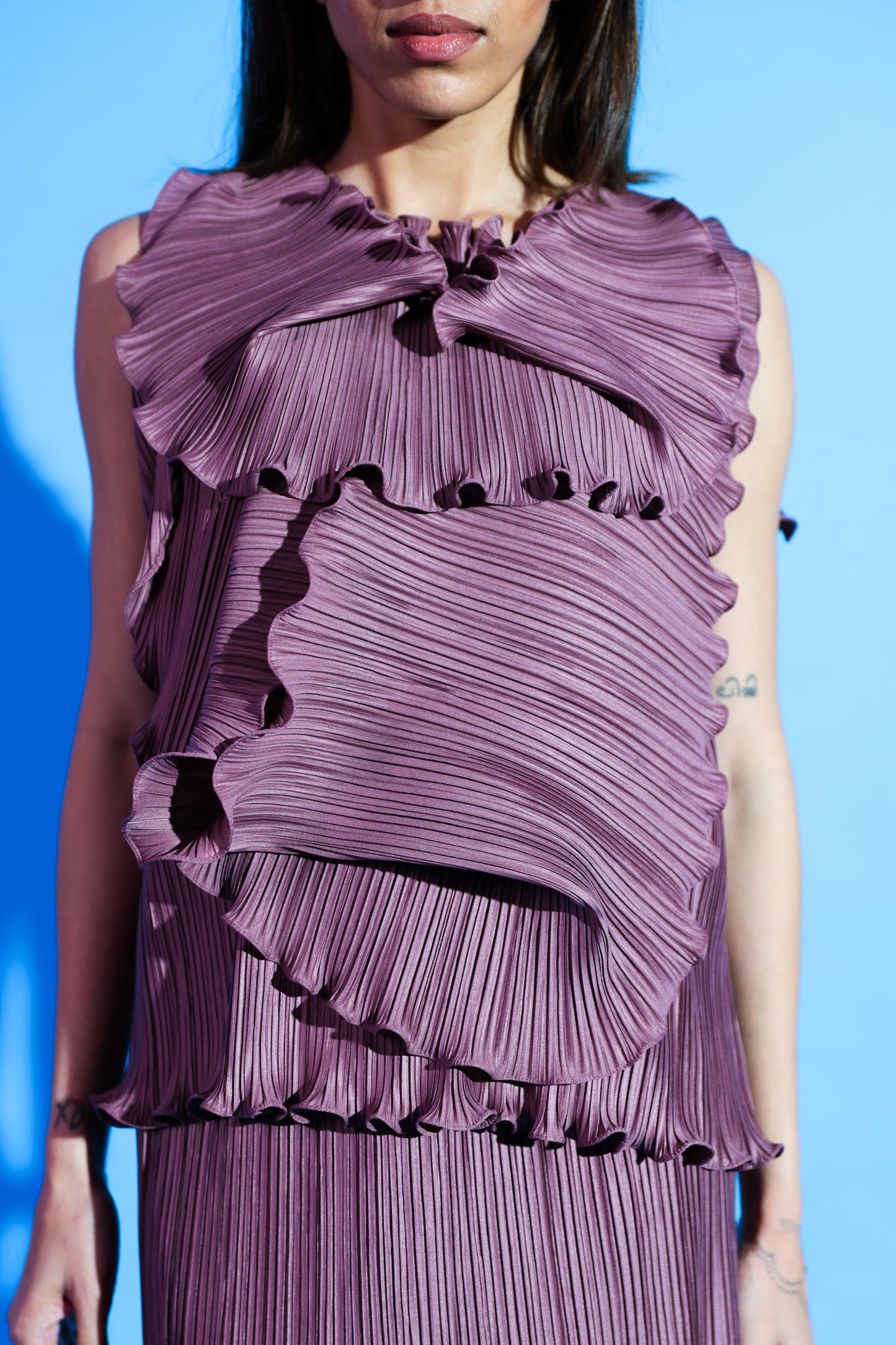 Ruffle pleat top