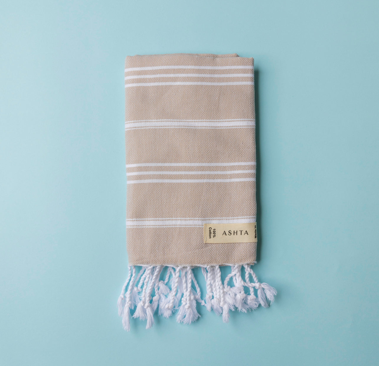 Striped Beige Hair / Baby Turkish Towel