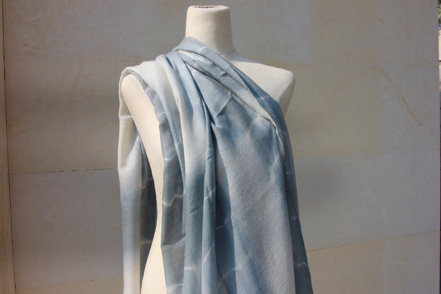 TYE DYE GREY PASHMINA SHAWL