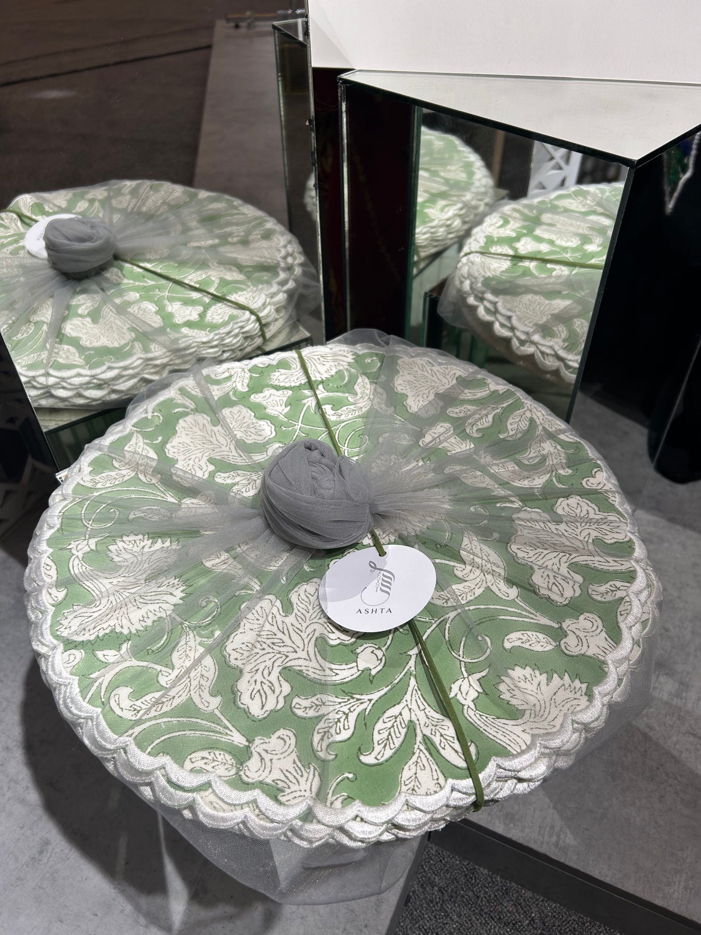 Block Print Circle Placemat One Dozen