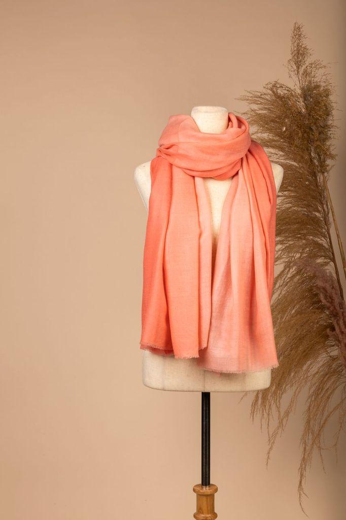 OMBRE DUSTY ORANGE PASHMINA SHAWL