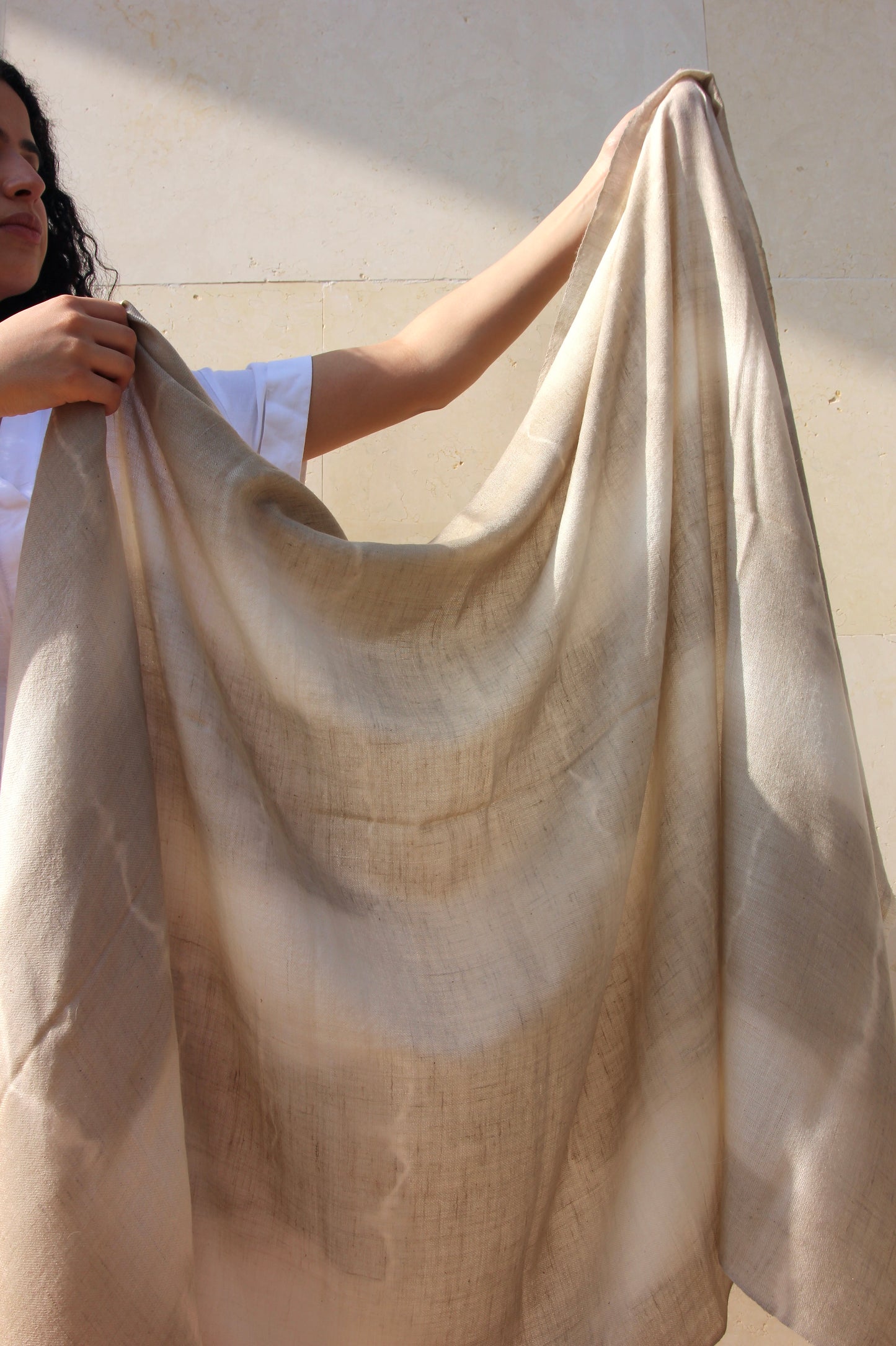 TYE DYE BRONZE PASHMINA SHAWL