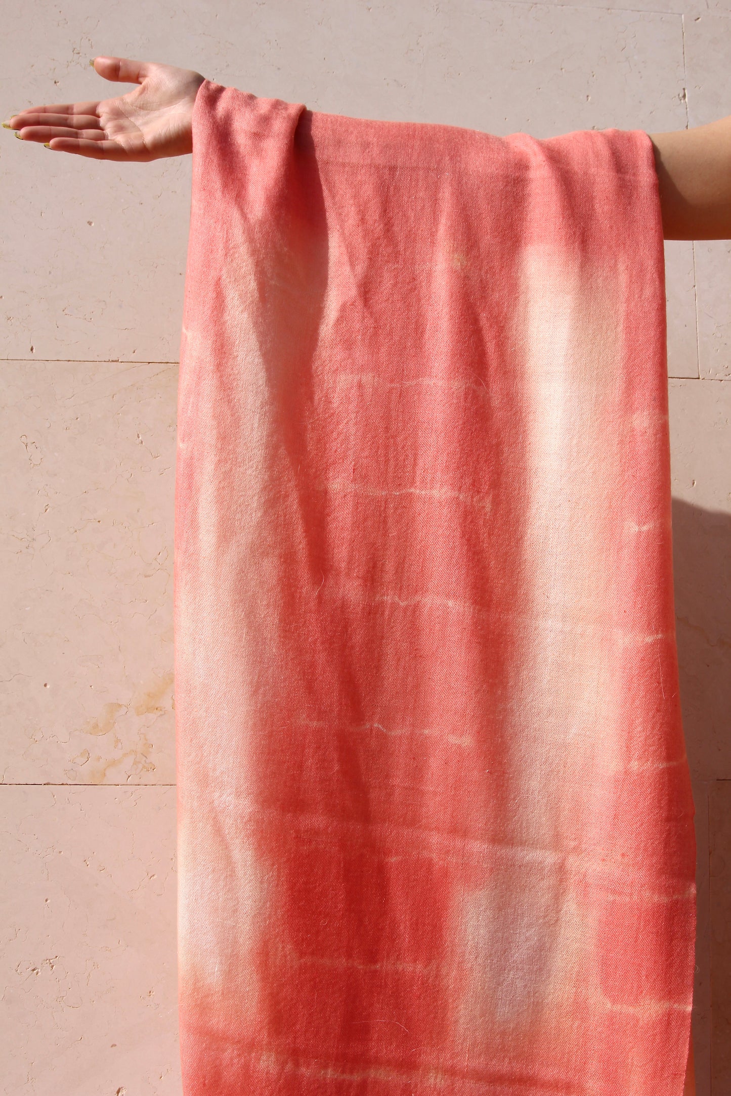 TYE DYE CORAL PASHMINA SHAWL