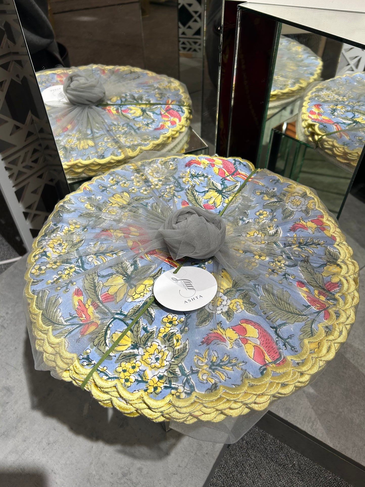 Block Print Circle Placemat One Dozen