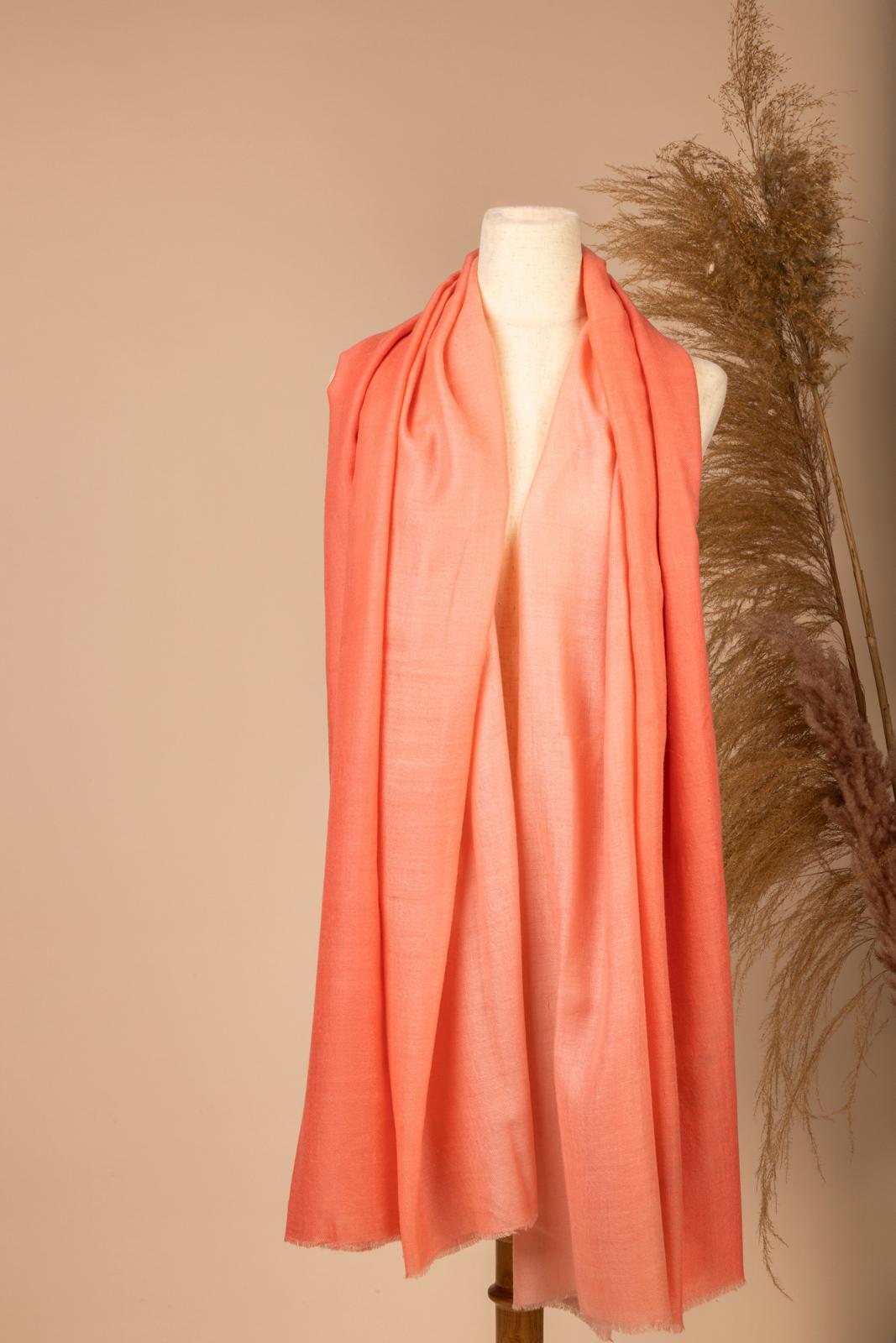 OMBRE DUSTY ORANGE PASHMINA SHAWL