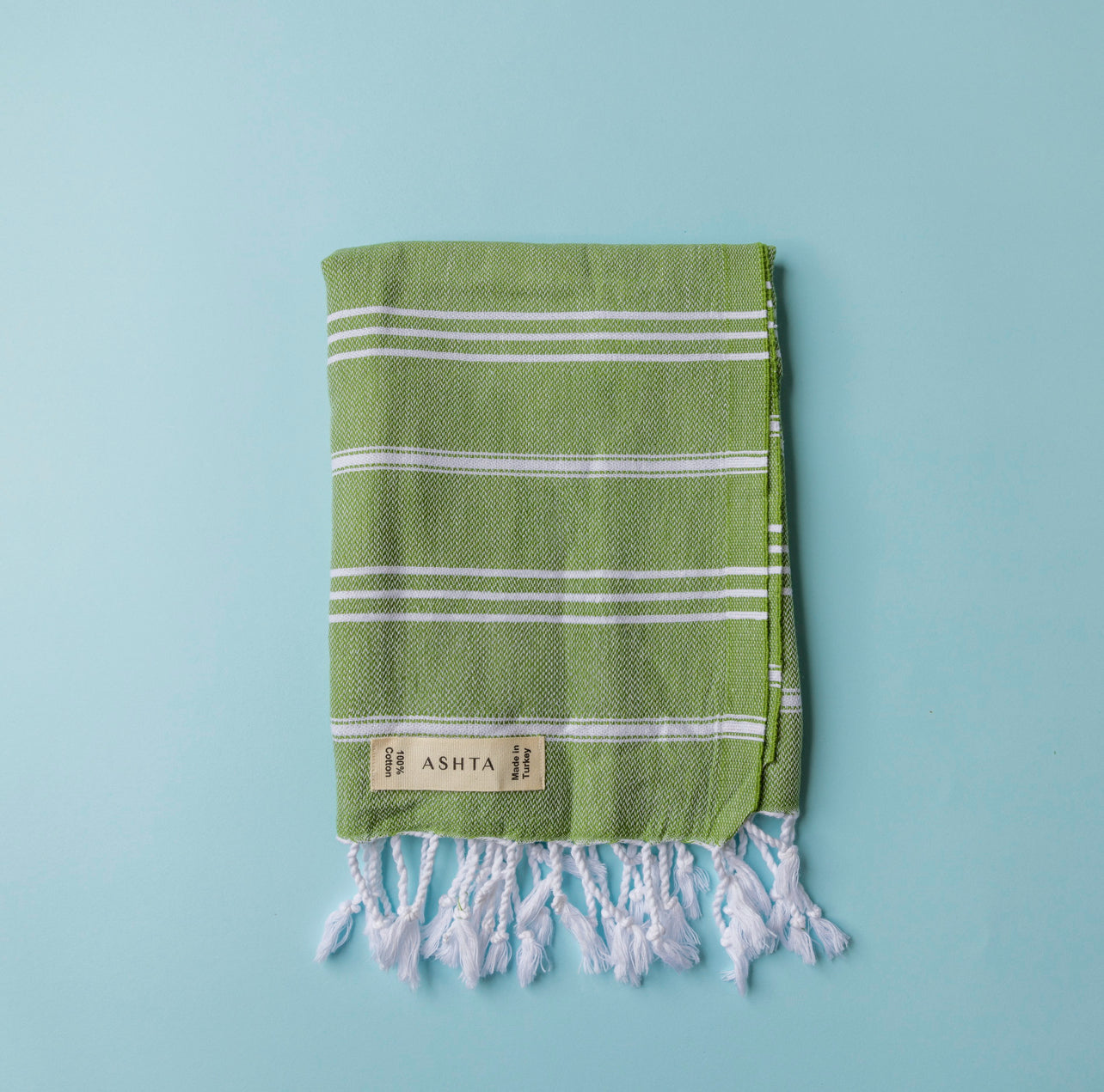 Striped Green Hair / Baby Turkish Towel