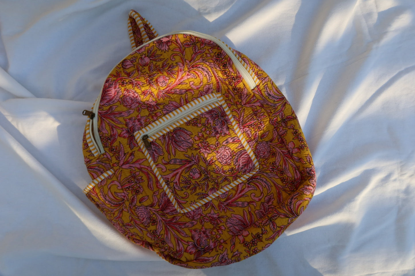 Block print backpack