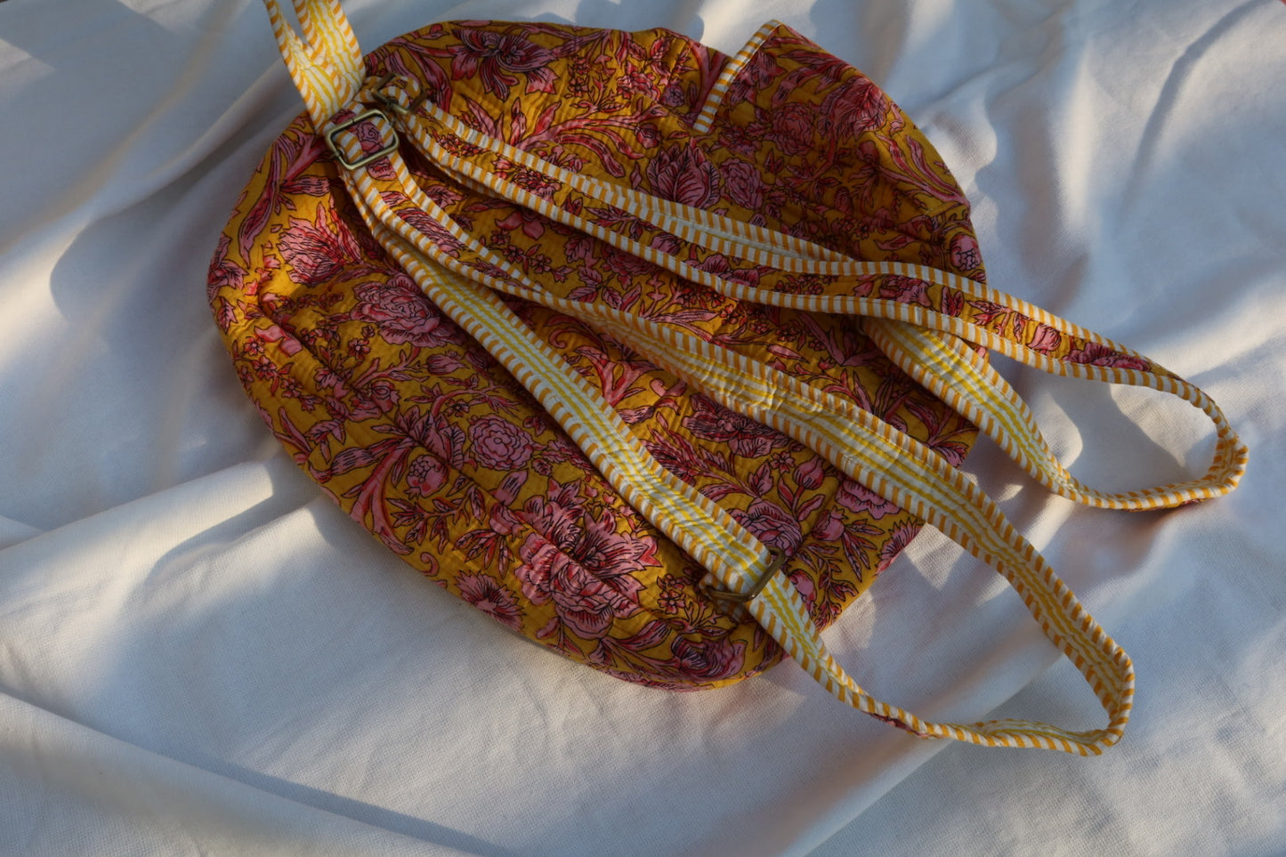 Block print backpack